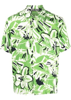 Palm Angels floral-print short-sleeved shirt