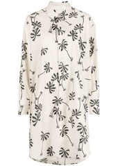 Palm Angels graphic-print cotton shirt dress