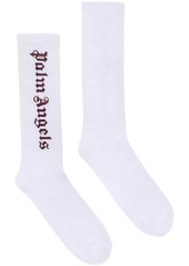 Palm Angels intardia-knit logo calf socks