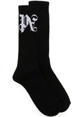 Palm Angels intarsia-logo ribbed socks