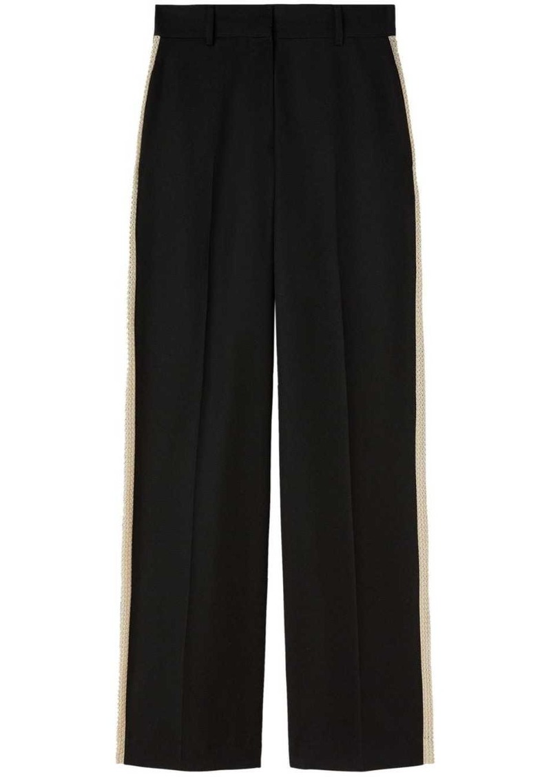 Palm Angels knit-tape straight trousers