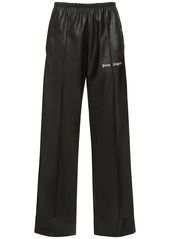 Palm Angels Leather Effect Loose Track Pants