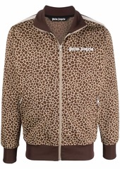 Palm Angels leopard jacquard zipped jacket