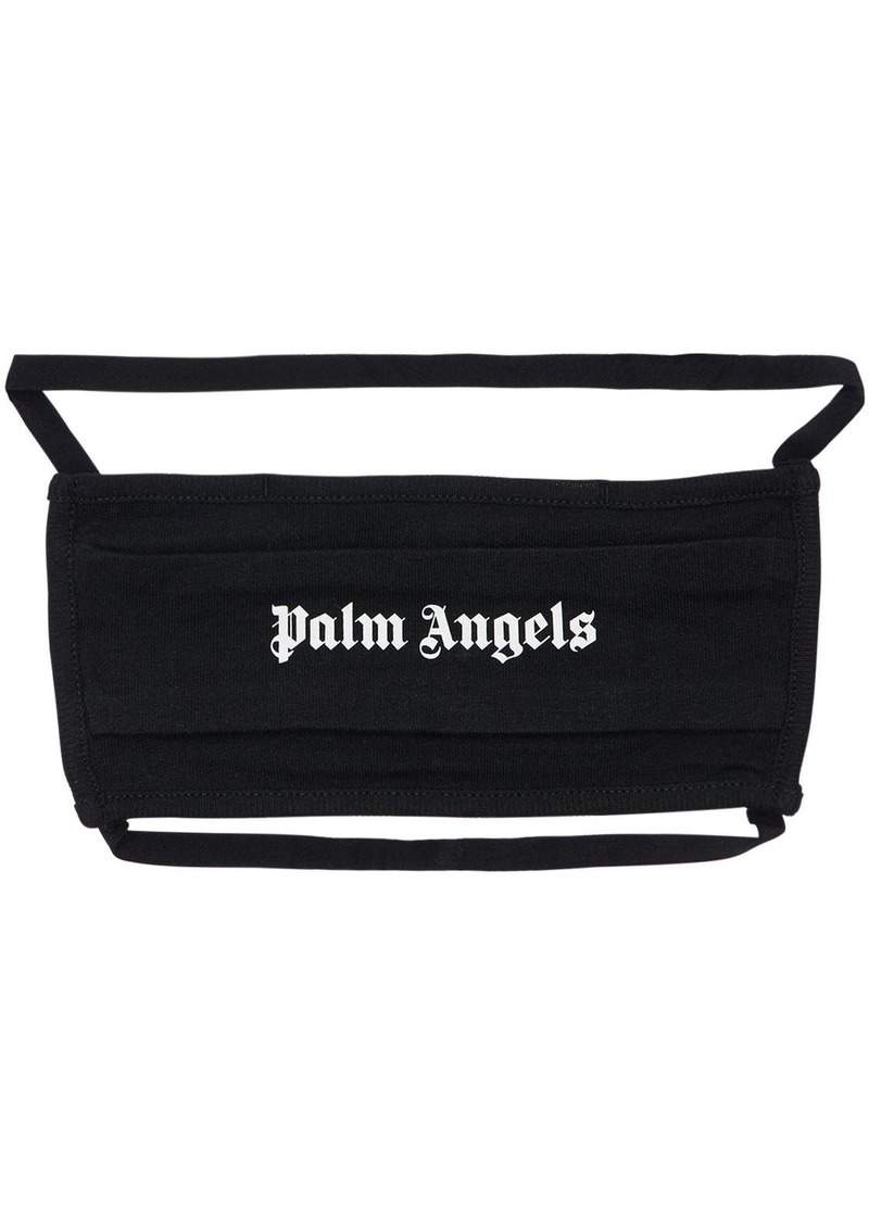 Palm Angels Logo Cotton Jersey Face Mask