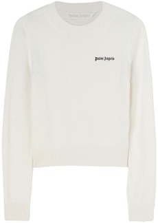 Palm Angels logo-embroidered crew-neck jumper