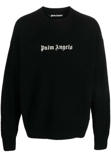 Palm Angels logo-embroidered jumper