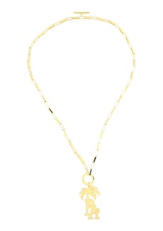 Palm Angels Logo Palm Tree Necklace