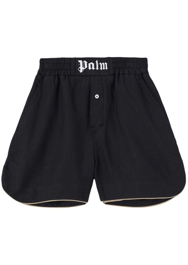 Palm Angels logo-patch cotton boxer shorts