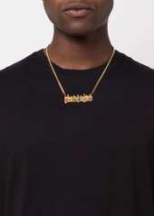 Palm Angels logo-plaque curb chain necklace