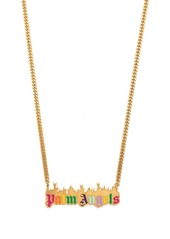 Palm Angels logo-plaque curb chain necklace