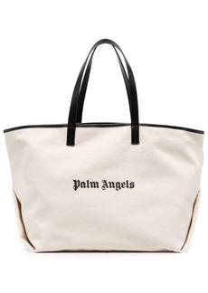 Palm Angels logo-print canvas tote bag