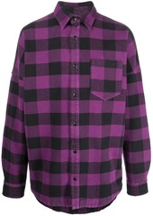 Palm Angels logo-print checked shirt