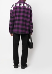 Palm Angels logo-print checked shirt