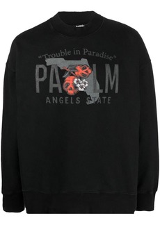 Palm Angels logo-print cotton sweatshirt