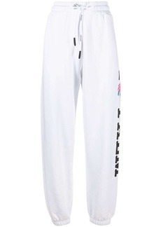 Palm Angels logo-print cotton track pants