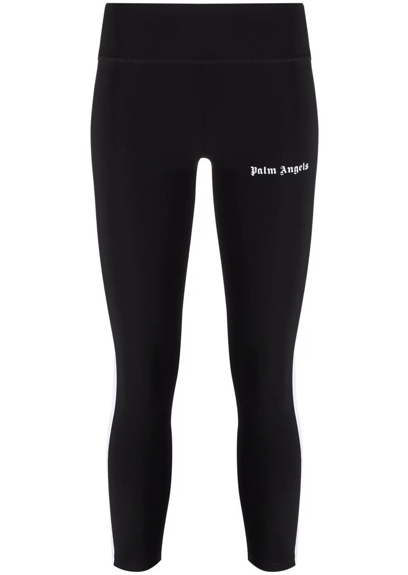 Palm Angels logo-print high-rise leggings