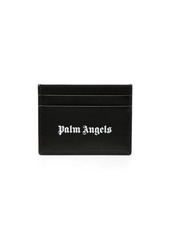 Palm Angels logo-print leather card holder