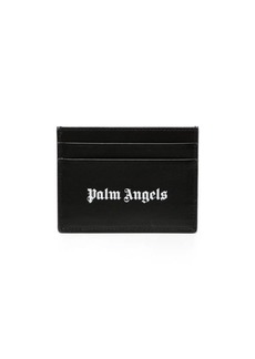 Palm Angels logo-print leather card holder