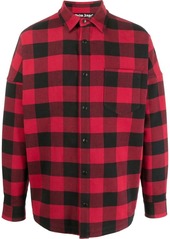 Palm Angels logo-print checked shirt