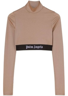 Palm Angels logo-tape cropped T-shirt