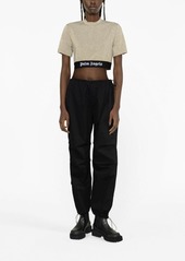 Palm Angels logo-tape cropped T-shirt