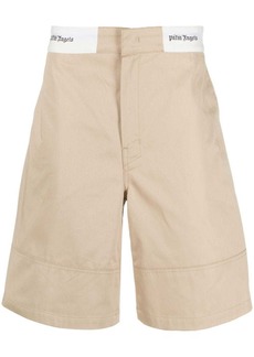 Palm Angels logo-waistband cotton Bermuda shorts