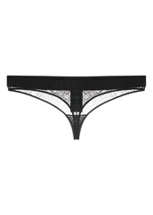 Palm Angels logo-waistband lace thong