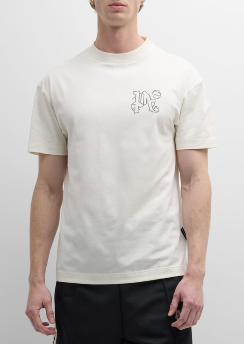 Palm Angels Men's Studded Monogram Classic T-Shirt