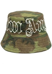 Palm Angels logo-print camouflage bucket hat