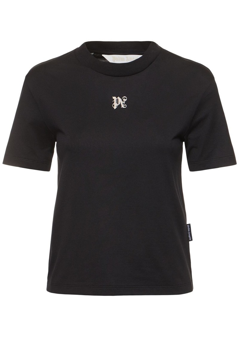 Palm Angels Monograf Fitted Cotton T-shirt