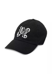 Palm Angels Monogram Cotton Baseball Cap