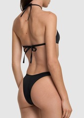 Palm Angels Monogram Crossover Lycra Bikini Top