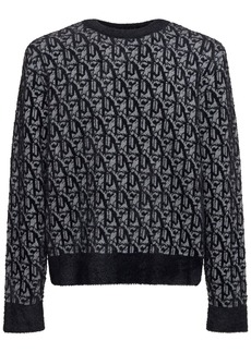 Palm Angels Monogram Jacquard Wool Blend Sweater
