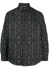 Palm Angels monogram-quilted shirt jacket