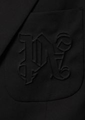 Palm Angels Monogram Wool Blend Pocket Blazer