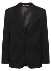 Palm Angels Monogram Wool Blend Pocket Blazer