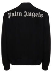 Palm Angels Monogram Wool Blend Varsity Jacket