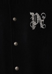 Palm Angels Monogram Wool Blend Varsity Jacket