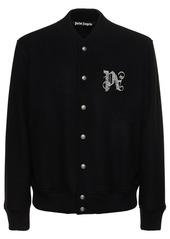 Palm Angels Monogram Wool Blend Varsity Jacket