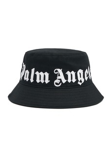 Palm Angels Neck Logo Cotton Bucket Hat