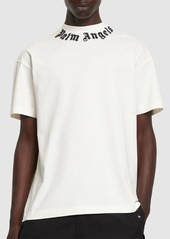 Palm Angels Neck Logo Cotton T-shirt