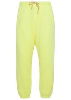 Palm Angels NEON YELLOW COTTON TRACK SUIT PANTS