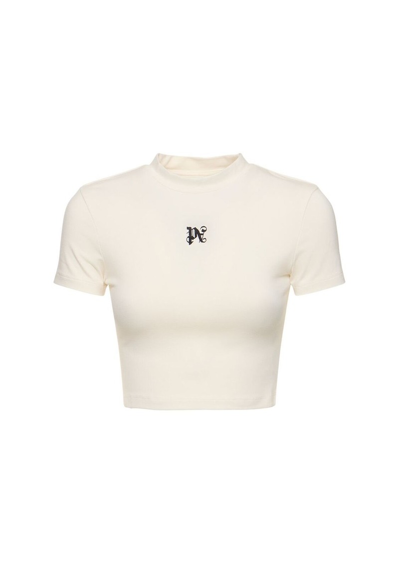 Palm Angels Pa Monogram Cotton Blend T-shirt