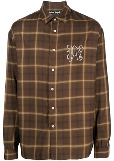 Palm Angels PA monogram-print checked shirt