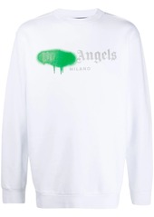 Palm Angels paint-detail logo-print sweatshirt