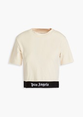 Palm Angels - Cropped cotton-jersey T-shirt - Neutral - S