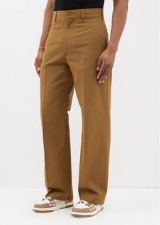 Palm Angels - Straight-leg Twill Suit Trousers - Mens - Brown