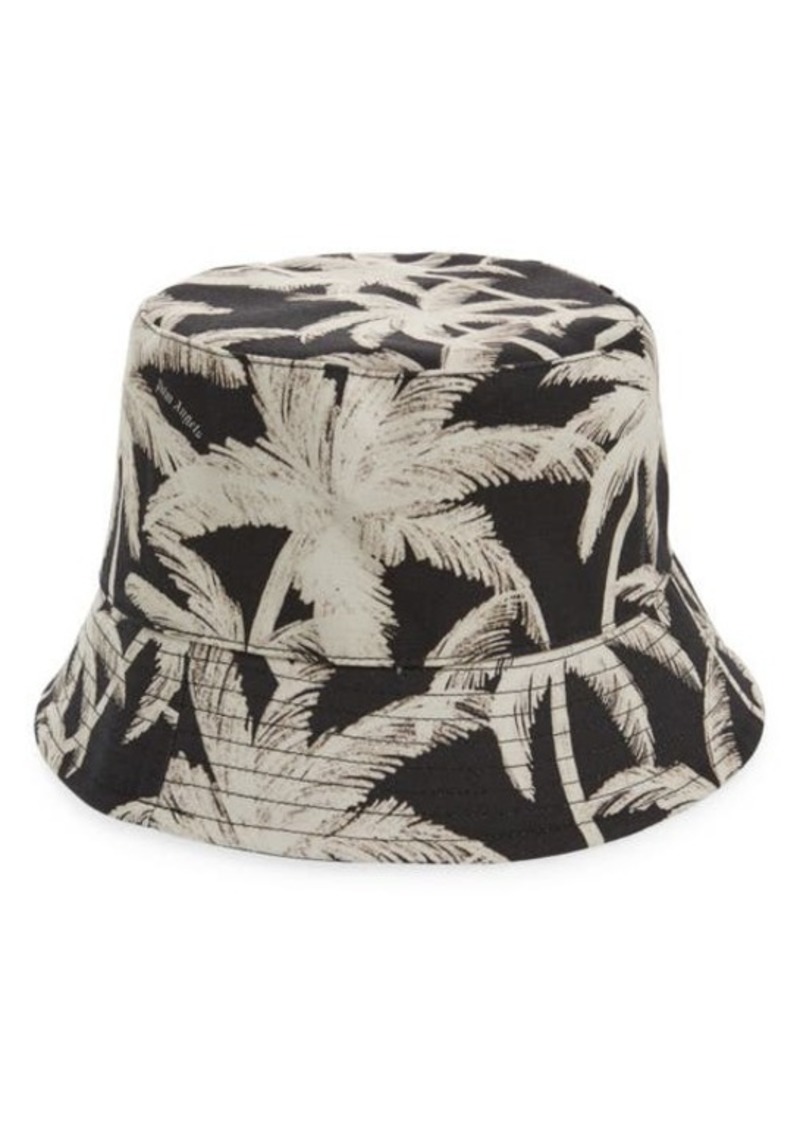 Palm Angels Allover Palms Print Bucket Hat