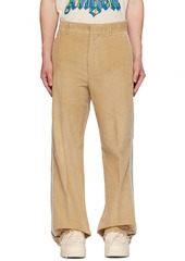 Palm Angels Beige Trim Trousers