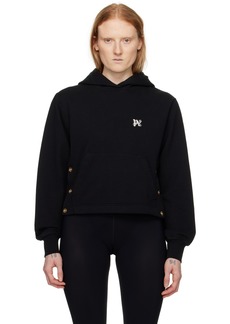 Palm Angels Black Button Hoodie